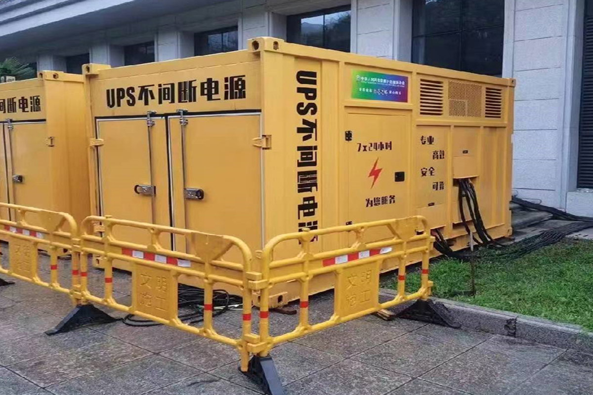 赣州发电机租赁施工现场